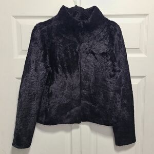 Eileen Fisher‎ Chenille Fur Coat Size XS Stunning Elegant Classy